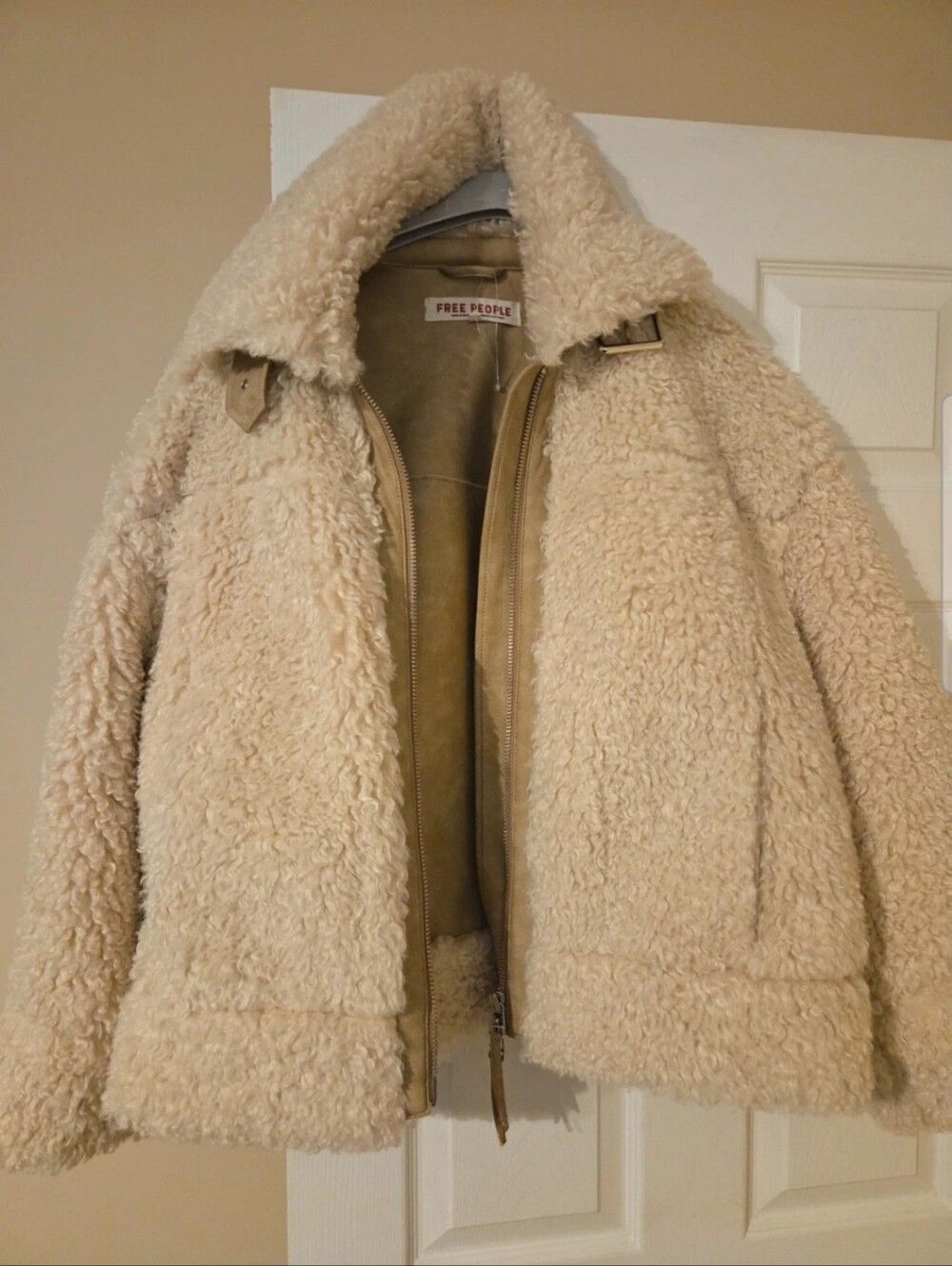 Free People JOLIE Plush Cream Teddy Jacket